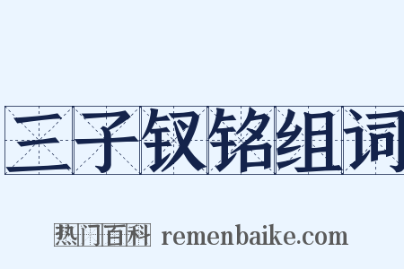 三子钗铭组词是什么意思的图片